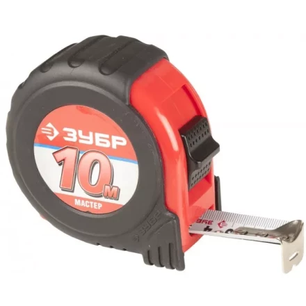 Рулетка ЗУБР &quot;МАСТЕР&quot;, обрезиненный корпус, 10мх25мм 34055-10-25_z01 купить в Когалыме