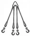 Строп текстильный четырехветвевой 4СТ 10 т  L=5 м  5:1 Звено РТ-3 купить в Когалыме
