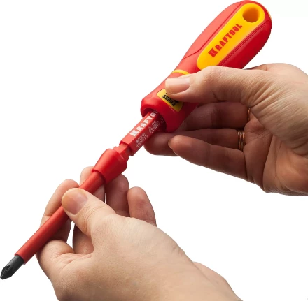 Набор &quot;Х-Drive ELECTRO&quot;: Высоковольтные отвертки, сменные стержни, ключи специальные, до 1000В, 18 предм, KRAFTOOL 220092-H18 купить в Когалыме