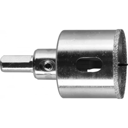 Коронка ЗУБР алмазная в сборе по кафелю, керамике с центрирующим сверлом и имбусовым ключом, зерно 60, 40мм 29850-40 купить в Когалыме