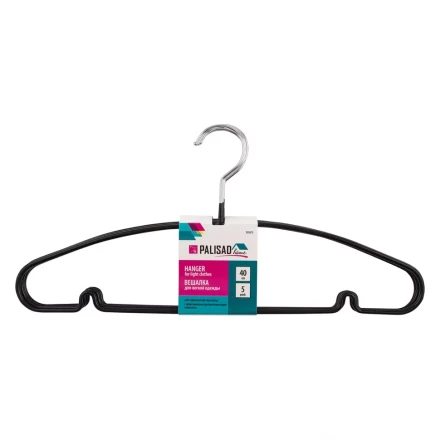 Набор вешалок Home Palisad 929275 для легкой одежды с прорезиненным противоскользящим покрытием 40 см купить в Когалыме