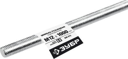 ЗУБР DIN 975, кл. пр. 6.8, М12 x 1000 мм, резьбовая шпилька, 1 шт, Профессионал (30336-12-1) купить в Когалыме