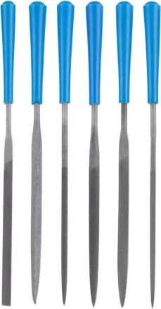 Набор ЗУБР &quot;ЭКСПЕРТ&quot;: Надфили, пластмассовая ручка, насечка 2 = Бархатная, с чехлом, 100мм, 6шт 16022-2-H6 купить в Когалыме