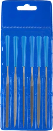 Набор ЗУБР &quot;ЭКСПЕРТ&quot;: Надфили, пластмассовая ручка, насечка 2 = Бархатная, с чехлом, 100мм, 6шт 16022-2-H6 купить в Когалыме