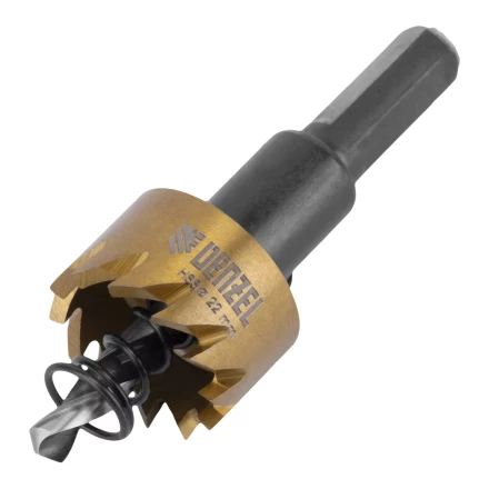 Коронка по металлу HSS, 22 мм, нитридтитановое покрытие Denzel 724103 купить в Когалыме