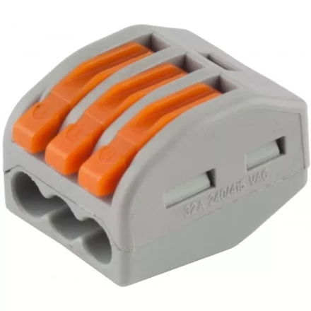 Клемма СВЕТОЗАР соединительная, разъемная, 3-х проводная, 400В, 32А, 0,5-2,5мм2/0,5-4мм2, 2шт 49190-3 купить в Когалыме