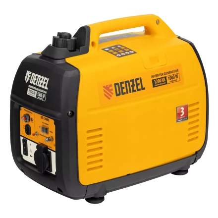 Генератор инверторный Denzel GT-1200iS, 1.2 кВт, 230 В, бак 2.4 л, закрытый корпус, ручной старт купить в Когалыме