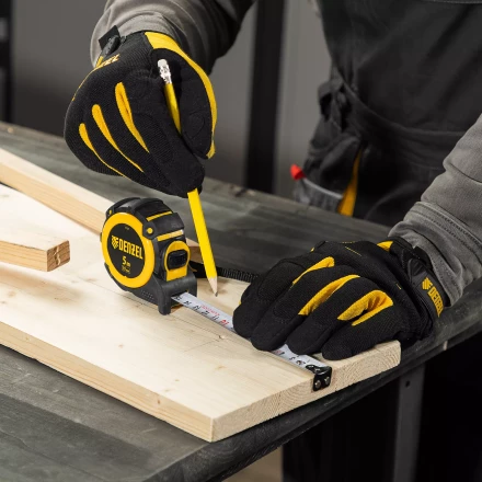 Рулетка Denzel 5м х 19мм, автоматич. фиксац., нейлон. покрытие, магнит. зацеп, двухстор. разметка, 31521 купить в Когалыме