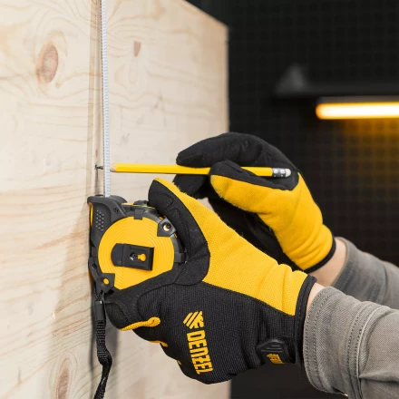 Рулетка Denzel 5м х 19мм, автоматич. фиксац., нейлон. покрытие, магнит. зацеп, двухстор. разметка, 31521 купить в Когалыме