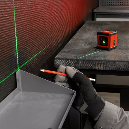 Лазерный уровень MTX XQB GREEN Basic SET, 20 м, зеленый луч, батарейки, резьба 1/4" 35019 купить в Когалыме