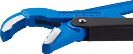 Ключ трубный рычажный ЗУБР "ПРОФЕССИОНАЛ", изогнутые губки, цельнокованый, Сr-V, № 3,  2" 27337-3_z01 купить в Когалыме