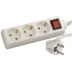 Удлинитель СВЕТОЗАР электрический с заземлением, выключателем, евро, с защитными шторками, 3 гнезда, 2м SV-55035-2 купить в Когалыме
