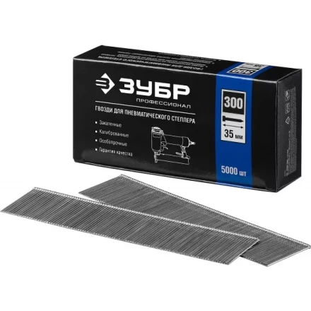 Гвозди тип 300, 35 мм, особотвердые, ЗУБР &quot;ПРОФЕССИОНАЛ&quot; 31830-35, 5000 шт 31830-35 купить в Когалыме