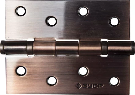 Петля универсальная ЗУБР "ЭКСПЕРТ", 2 подшипника, цвет ст. медь (AC), с крепежом, 100х75х2,5мм, 2 шт 37601-100-6 купить в Когалыме