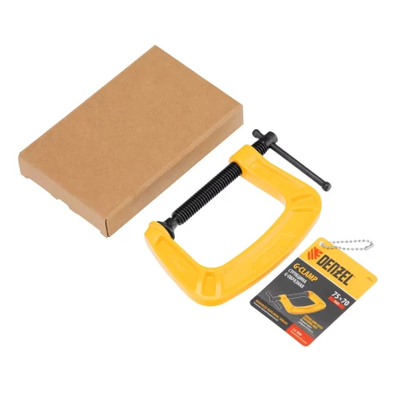 Струбцина G-образная Denzel, усиленная, 75 мм, 20642 купить в Когалыме