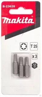 Биты Makita Тоrх Т25 25мм 3шт (B-23628)