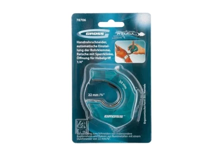 Труборез ладонный "PIRANHA" 22 мм (3/4") автоматическая регулировка зажима трубы отверстие 1/4" GROSS 78706 купить в Когалыме
