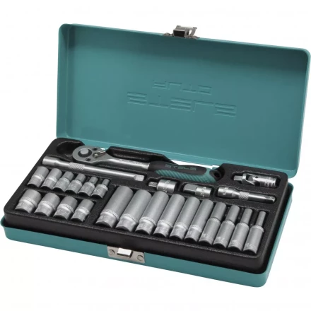 Набор торцевых головок с трещоткой 1/4 26 предметов Stels 13574 купить в Когалыме