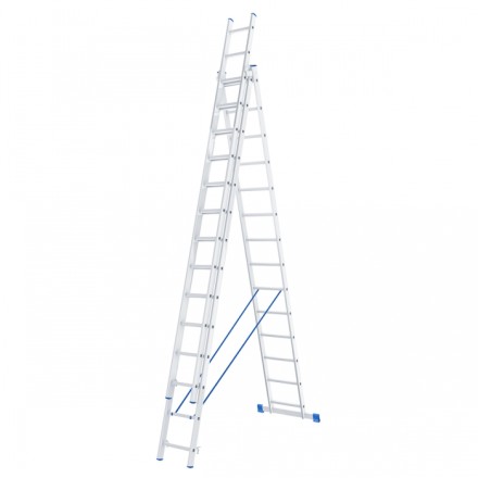 Лестница алюминиевая 3х14 ступеней трехсекционная СИБРТЕХ 97824 купить в Когалыме