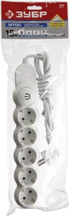 Удлинители электрические М700 5 гнезд с кнопкой серия МАСТЕР купить в Когалыме