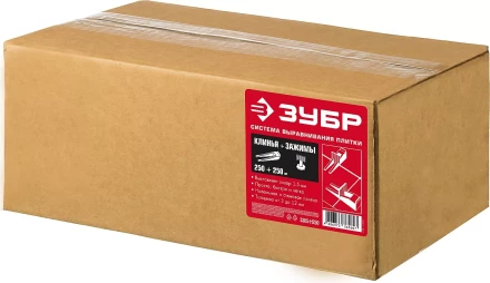 ЗУБР СВП, комплект: 1,7 мм, клин + зажим 250 + 250 шт, система выравнивания плитки (3385-H250) купить в Когалыме