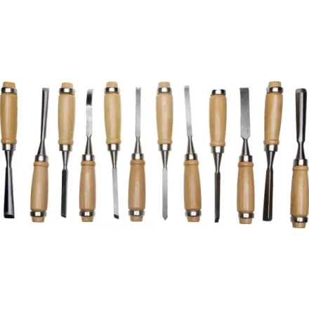 Набор STAYER "PROFI": Стамески фигурные с деревянной ручкой, 12шт 1835-H12_z01 купить в Когалыме