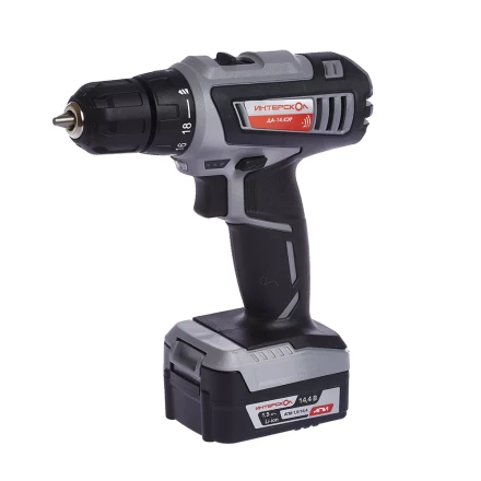 Аккумуляторная дрель-шуруповерт ИНТЕРСКОЛ ДА-14,4ЭР Li-ion АПИ (2 х 1,5Ач) купить в Когалыме