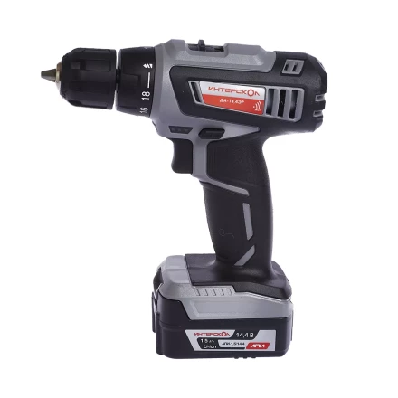 Аккумуляторная дрель-шуруповерт ИНТЕРСКОЛ ДА-14,4ЭР Li-ion АПИ (2 х 1,5Ач) купить в Когалыме