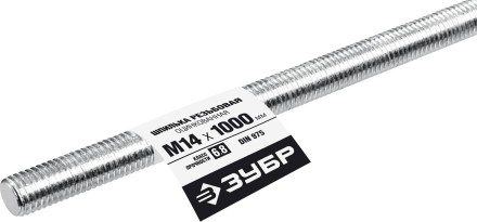 ЗУБР DIN 975, кл. пр. 6.8, М14 x 1000 мм, резьбовая шпилька, 1 шт, Профессионал (30336-14-1) купить в Когалыме