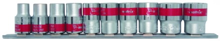 Набор универсальных торцевых головок 1/4&quot;, Spline, CrV, 10шт., 4-13мм Matrix 13599 купить в Когалыме
