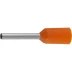 Наконечник СВЕТОЗАР штыревой, изолированный, для многожильного кабеля, оранжевый, 0,5 кв. мм, 25шт 49400-05 купить в Когалыме