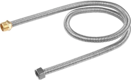 Подводка ЗУБР "ЭКСПЕРТ" сильфонная из нержавеющей стали, для воды, г/ш  (гайка-штуцер), 1/2", 1,0м 51011-G/S-100 купить в Когалыме