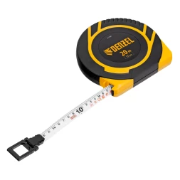 Рулетка геодезическая Denzel 20 м х 15 мм, закрытый корпус, фиберглассовая лента, 31290