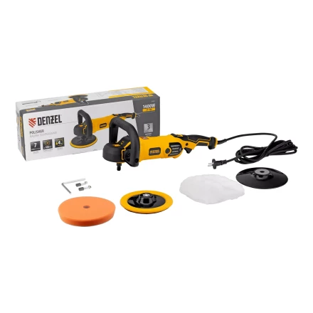 Машина полировальная Denzel CP-180, 1400 Вт, 180 мм, 0-3000 об/мин 27701 купить в Когалыме