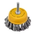 Щетка для дрели Denzel, 65 мм, Чашка, со шпилькой, нержавеющая крученая проволока 744643 купить в Когалыме