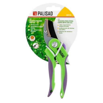 Секатор с наковальней Palisad, 200 мм, двухкомпонентные рукоятки, 605518 купить в Когалыме