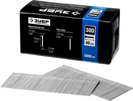 Гвозди тип 300, 40 мм, особотвердые, ЗУБР &quot;ПРОФЕССИОНАЛ&quot; 31830-40, 5000 шт 31830-40 купить в Когалыме