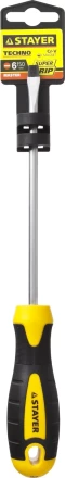 Отвертка STAYER &quot;MASTER&quot; &quot;ТECHNO&quot;, двухкомпонентная рукоятка, магнитный наконечник, Cr-V, SL6,0x150мм 2507-06-15_z02 купить в Когалыме