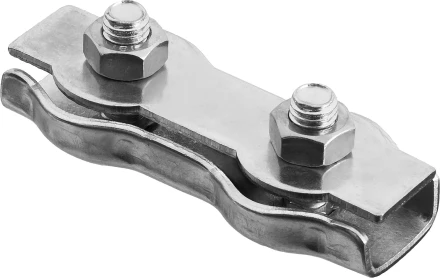 Зажим троса ЗУБР "МАСТЕР" двойной, оцинкованный, 5мм, 35 шт 4-304445-05 купить в Когалыме