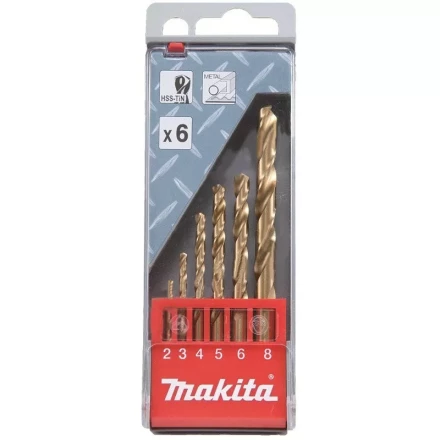Набор сверл по металлу HSS-Tin Makita, D-43555, 6 шт купить в Когалыме