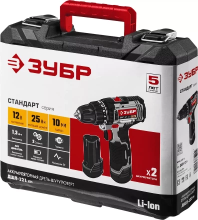 Дрель-шуруповерт 2 АКБ ДШЛ-121 КН серия СТАНДАРТ купить в Когалыме