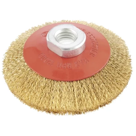 Щетка для УШМ, 100 мм, М14, &quot;тарелка&quot;, витая проволока  MATRIX 74608 купить в Когалыме