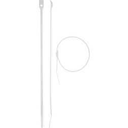 Кабельные стяжки белые КОБРА, с плоским замком, 2.5 х 155 мм, 50 шт, нейлоновые, ЗУБР 30930-25-155