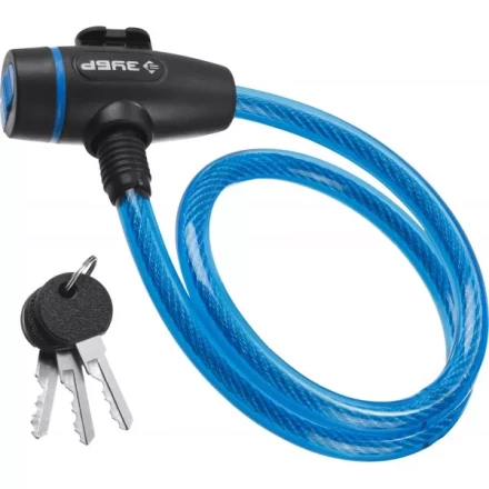 Замок ЗУБР &quot;ПРОФЕССИОНАЛ&quot;, тросовый, 3 ключа в комплекте, длина троса 650мм, d 10мм 37261-65_z01 купить в Когалыме