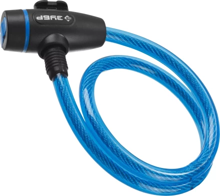 Замок ЗУБР &quot;ПРОФЕССИОНАЛ&quot;, тросовый, 3 ключа в комплекте, длина троса 650мм, d 10мм 37261-65_z01 купить в Когалыме