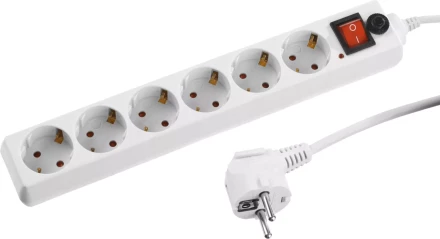 Сетевой фильтр STAYER "MASTER" электрический, 6 гнезд, заземление, макс. мощн. 2200 Вт, 3м 55067-3 купить в Когалыме