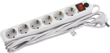 Сетевой фильтр STAYER "MASTER" электрический, 6 гнезд, заземление, макс. мощн. 2200 Вт, 3м 55067-3 купить в Когалыме