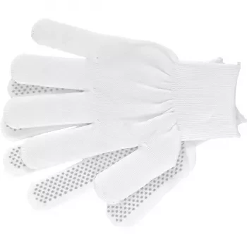 Перчатки нейлон ПВХ точка 13 класс белые L 67825 купить в Когалыме