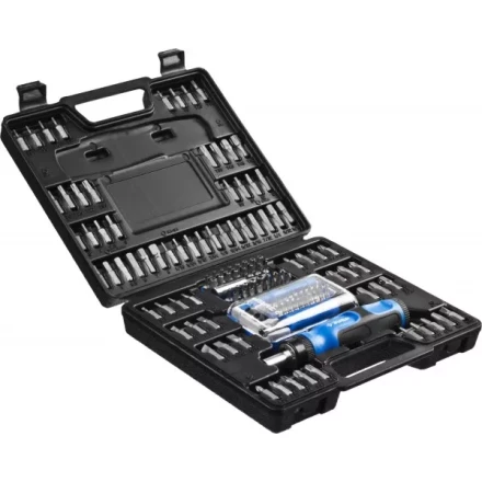 Набор ЗУБР &quot;ЭКСПЕРТ&quot;: Отвертка реверсивная с магнитным битодержателем и отсеком для бит в рукоятке, Cr-V, 130 предметов 25237-H129 купить в Когалыме