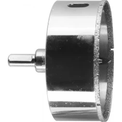 Коронка ЗУБР алмазная в сборе по кафелю, керамике с центрирующим сверлом и имбусовым ключом, зерно 60, 83мм 29850-83